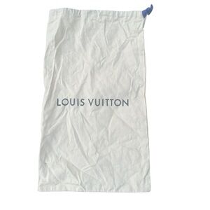 Louis Vuitton tan and Blue Dust Bag drawstring rectangular